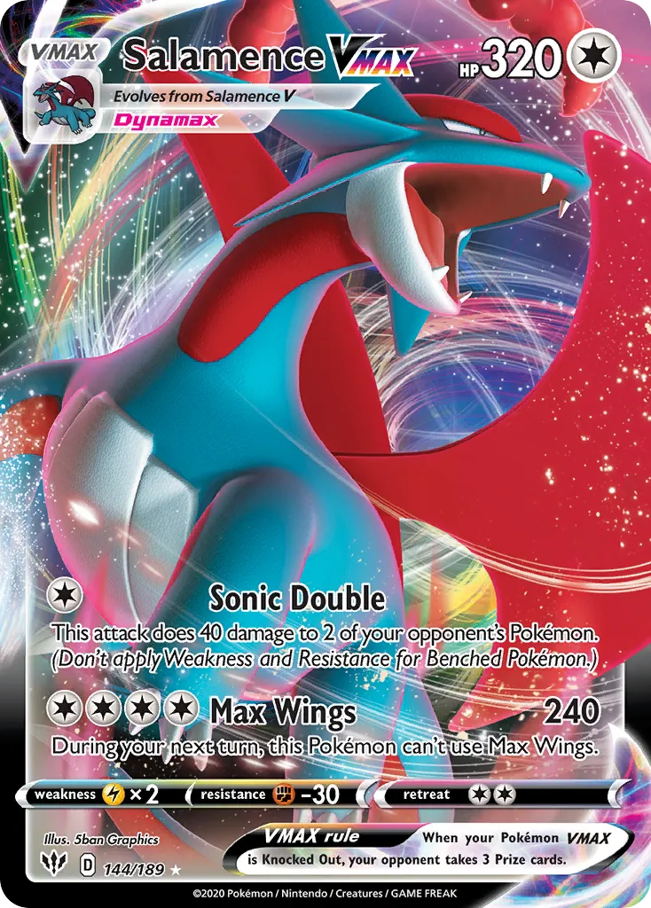 Salamence VMAX #144, Darkness Ablaze