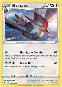 Staraptor #147, Reverse Foil
