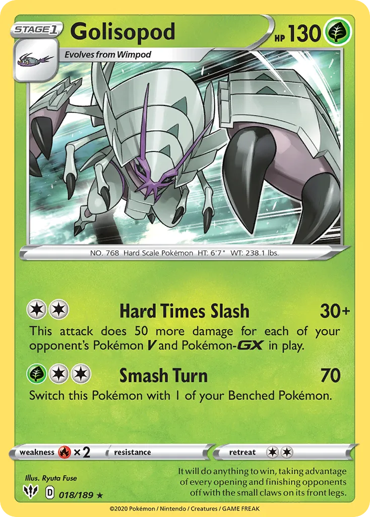 Golisopod #18, Darkness Ablaze Reverse Foil