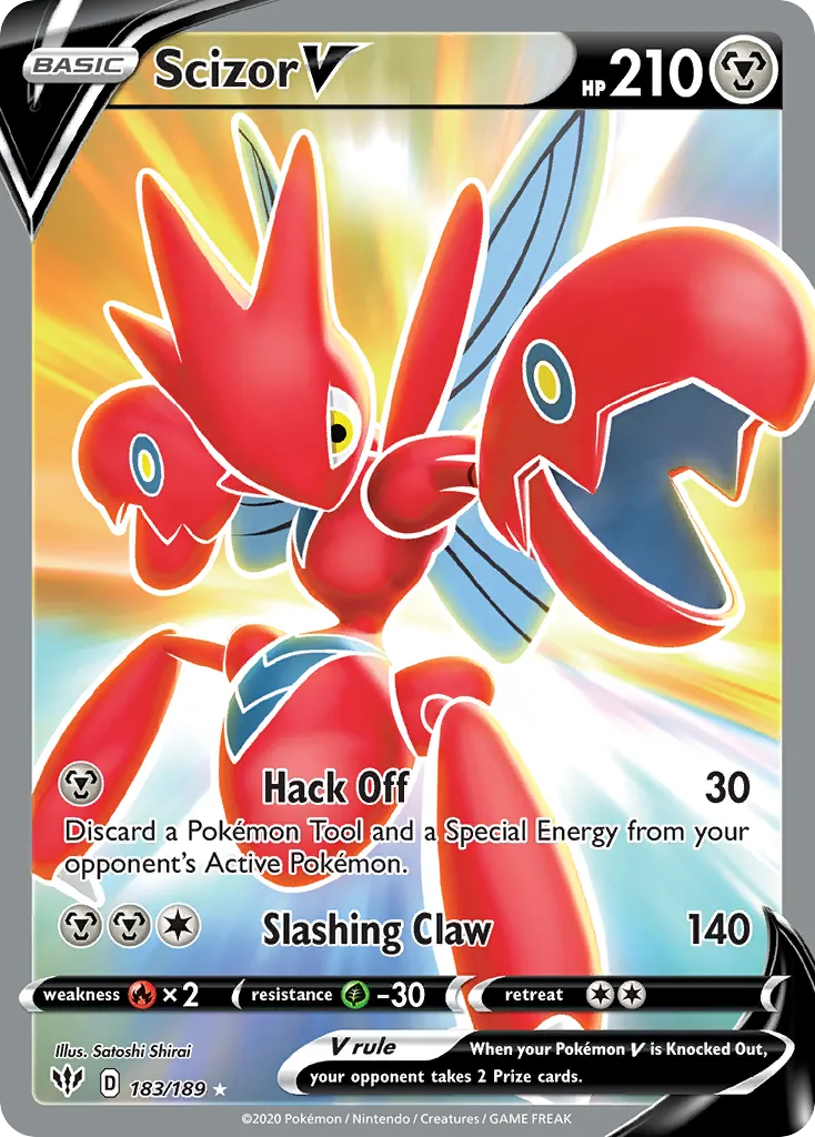 Scizor V #183, Darkness Ablaze