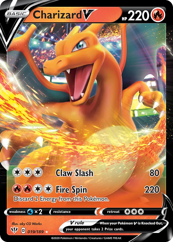 Charizard V #19, Darkness Ablaze
