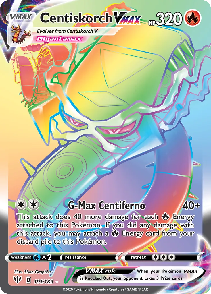 Centiskorch VMAX #191, Darkness Ablaze Secret
