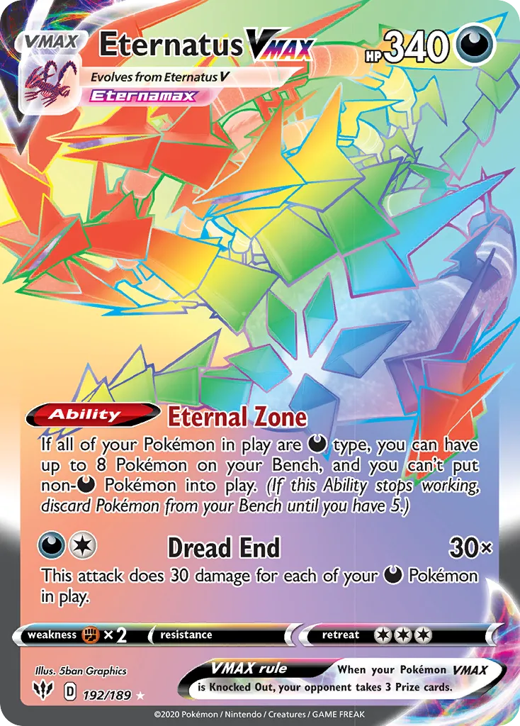 Eternatus VMAX #192, Darkness Ablaze Secret