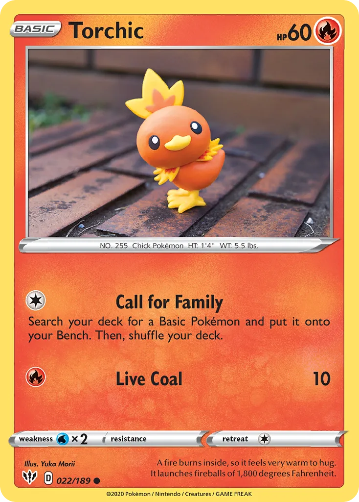 Torchic #22, Darkness Ablaze Reverse Foil
