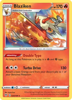 Blaziken #24, Reverse Foil