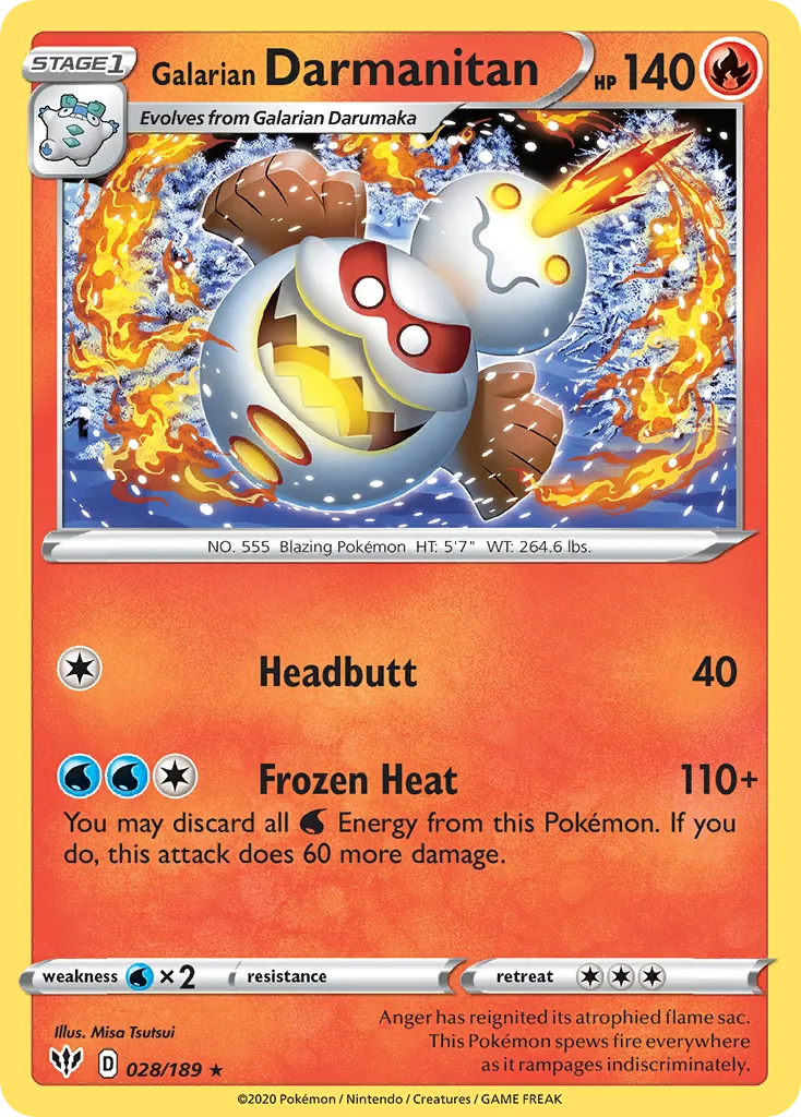 Galarian Darmanitan #28, Darkness Ablaze