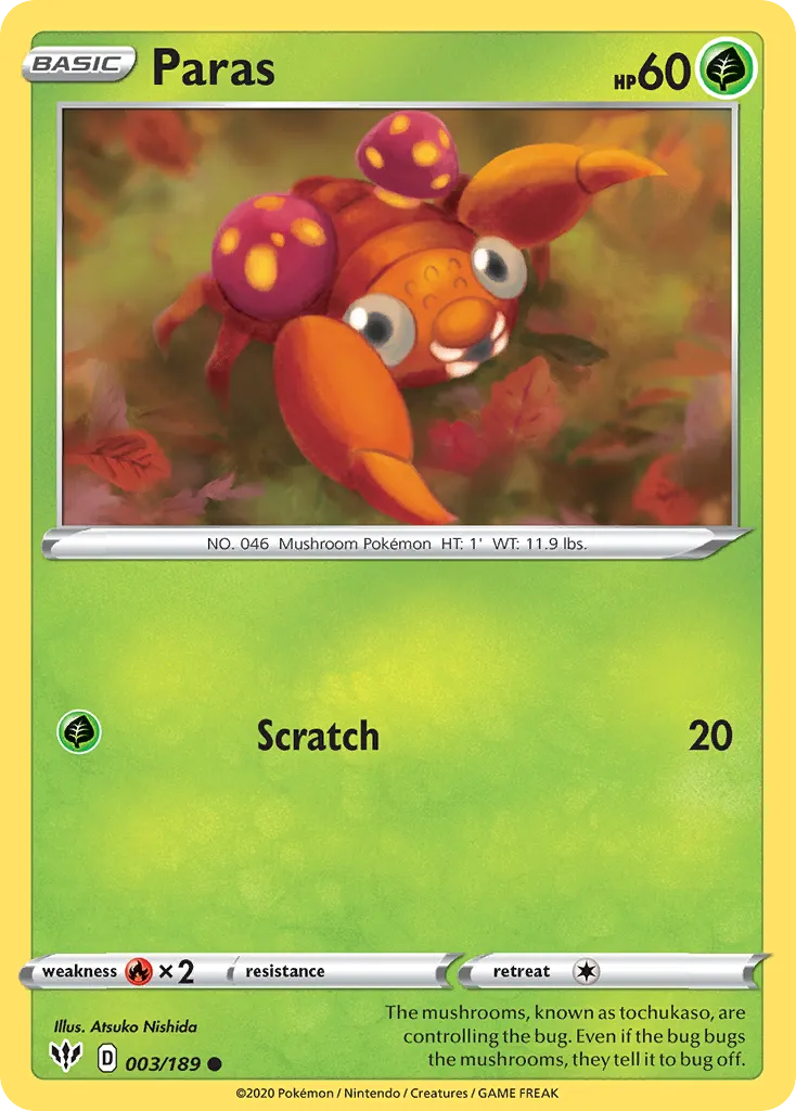 Paras #3, Darkness Ablaze Reverse Foil
