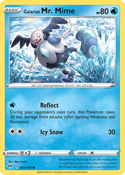 Galarian Mr. Mime #35, Darkness Ablaze