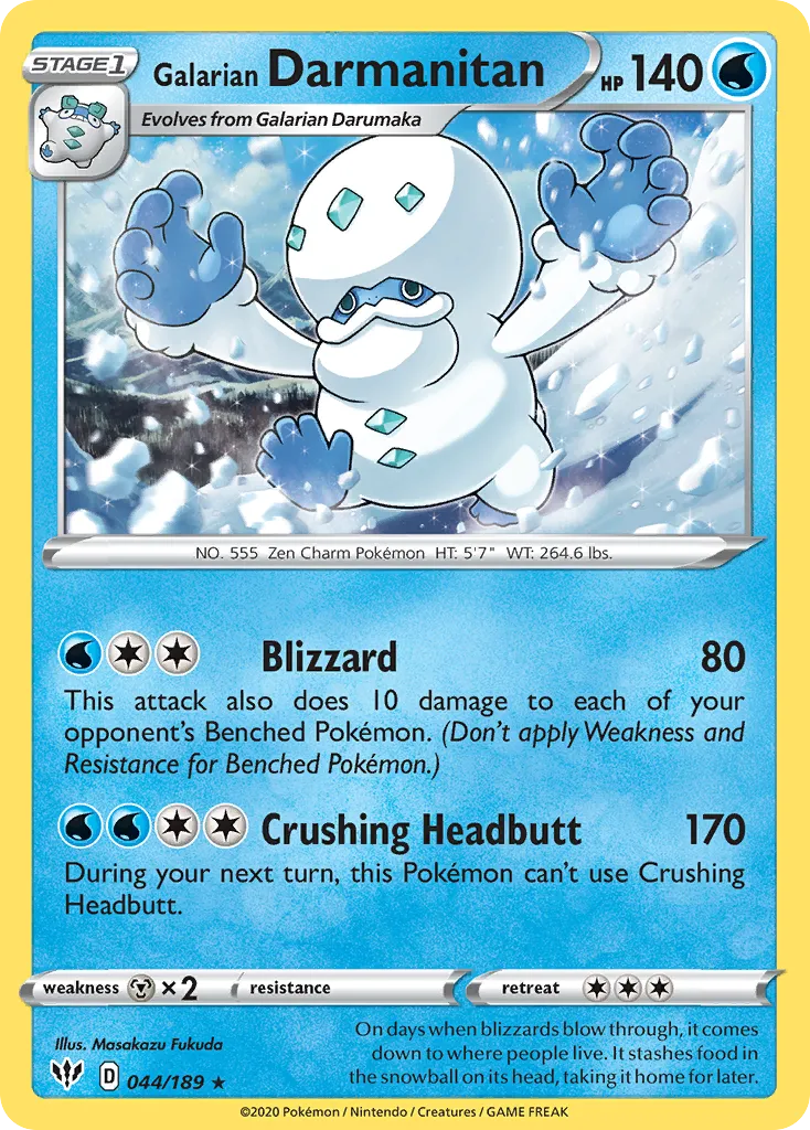 Galarian Darmanitan #44, Darkness Ablaze Cracked Ice