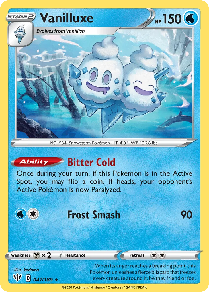 Vanilluxe #47, Darkness Ablaze Reverse Foil
