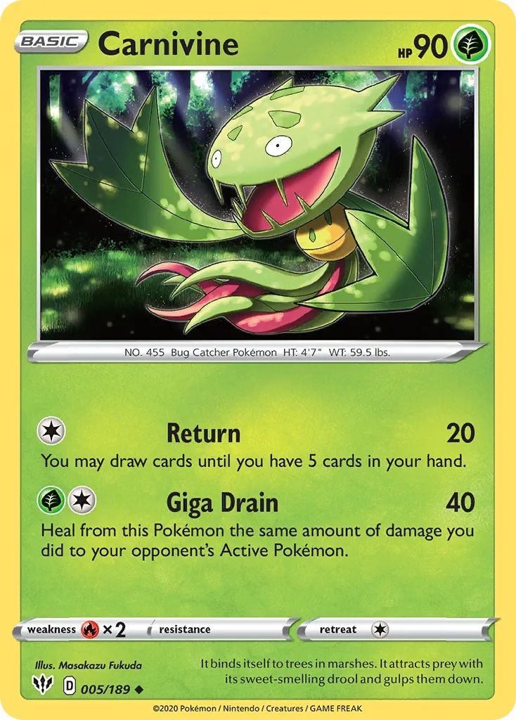 Carnivine #5, Darkness Ablaze Reverse Foil