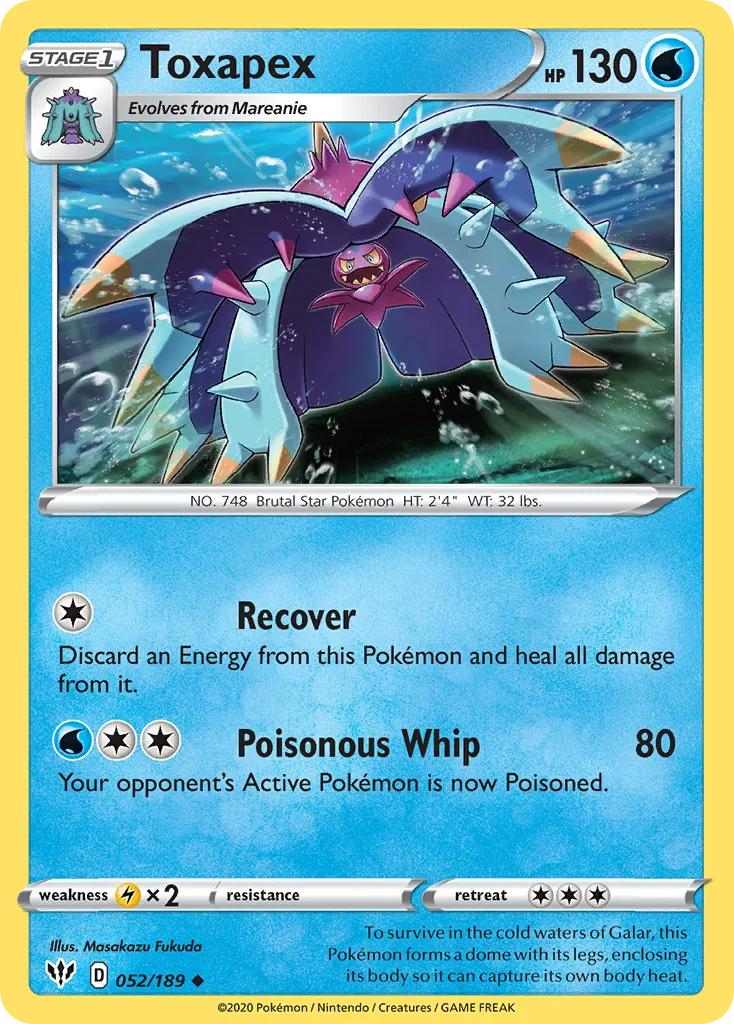 Toxapex #52, Darkness Ablaze Reverse Foil
