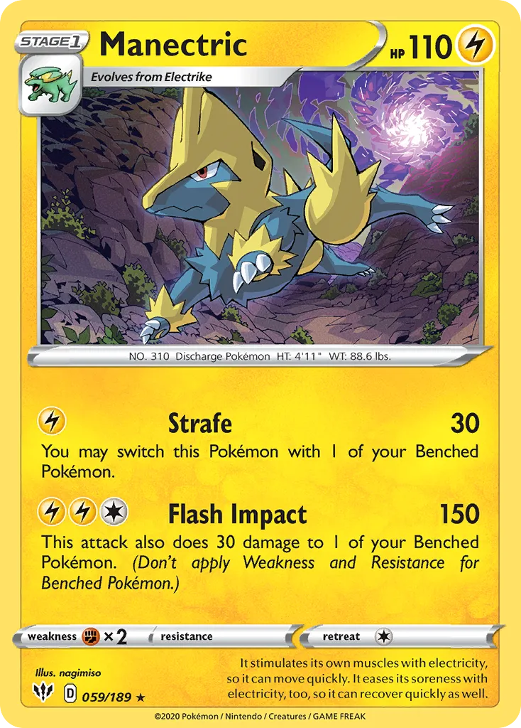 Manectric #59, Darkness Ablaze Reverse Foil