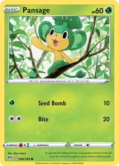 Pansage #6, Darkness Ablaze