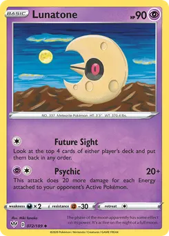 Lunatone #72, Reverse Foil