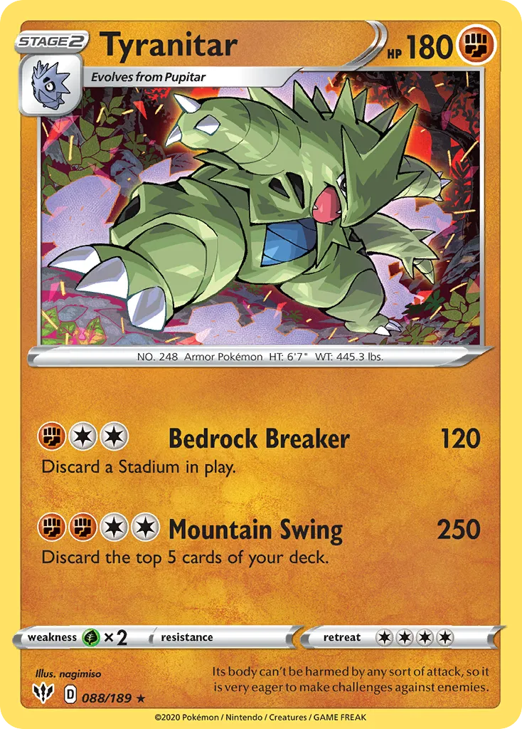 Tyranitar #88, Darkness Ablaze