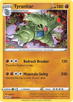 Tyranitar #88, Reverse Foil