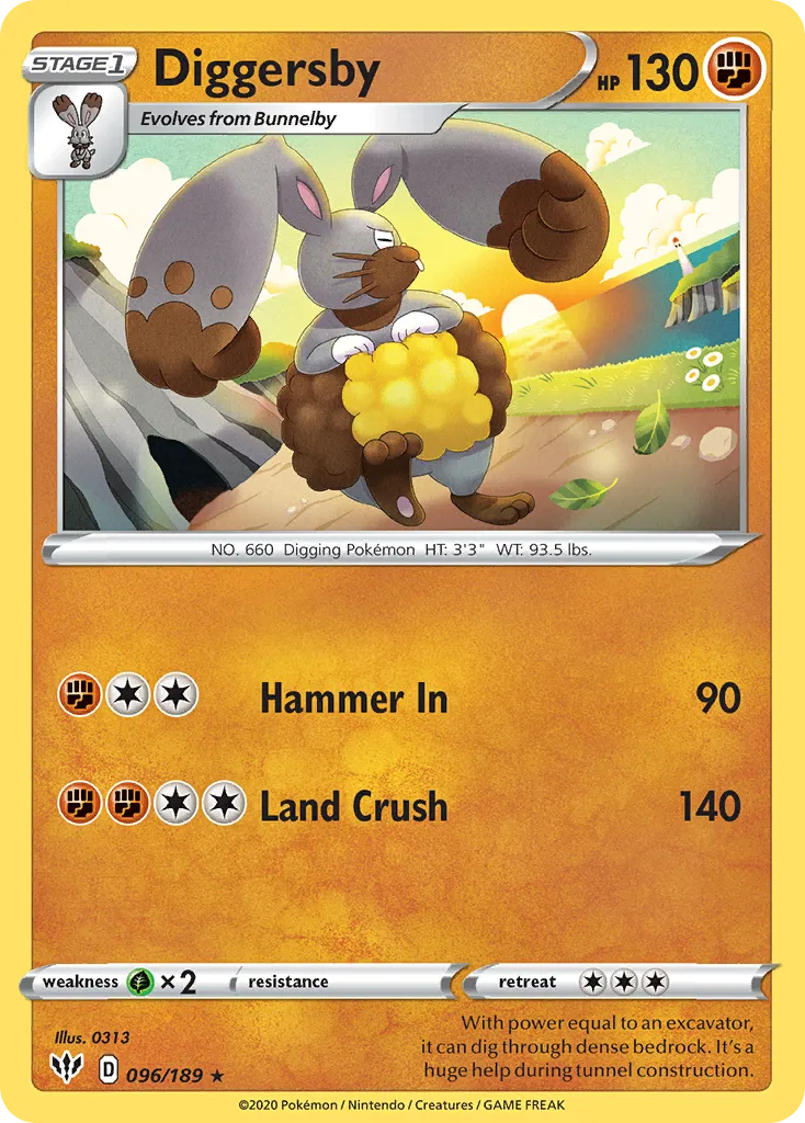 Diggersby #96, Darkness Ablaze Reverse Foil