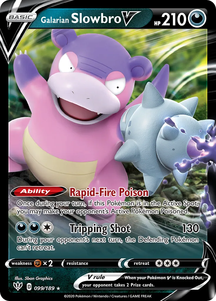Galarian Slowbro V #99, Darkness Ablaze