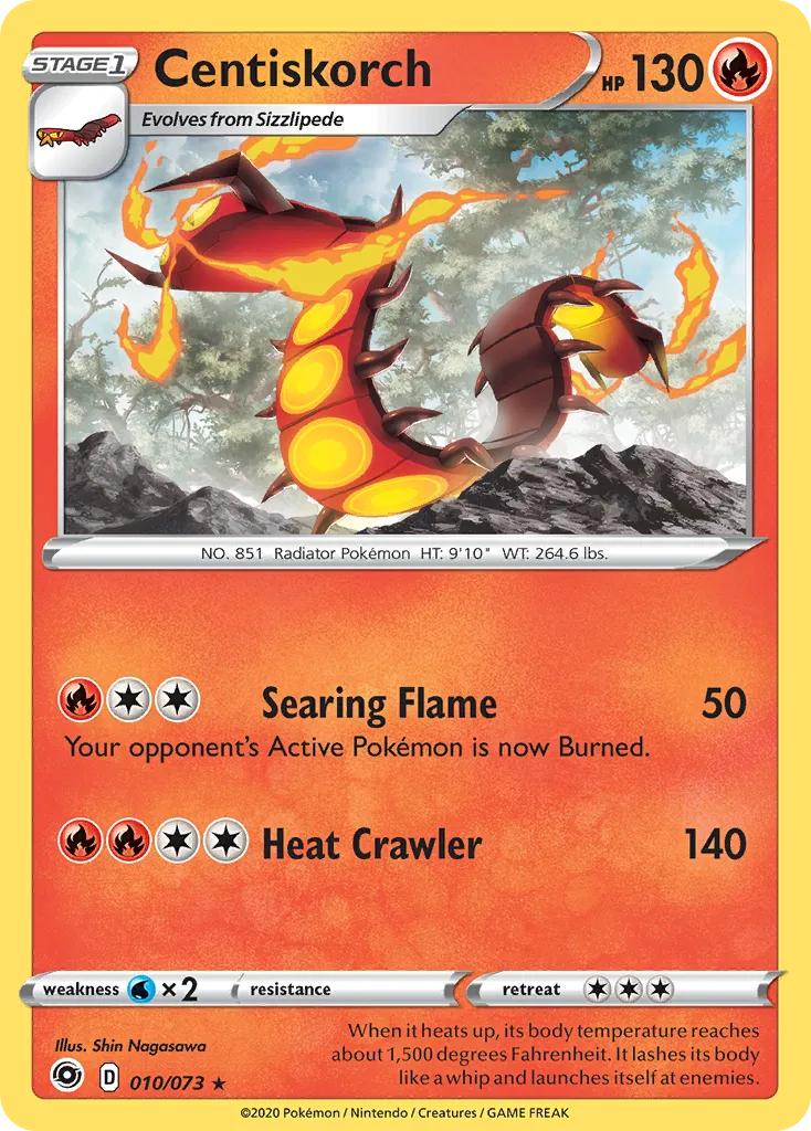 Centiskorch #10, Champion's Path Reverse Foil