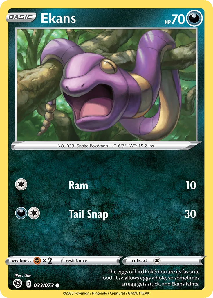 Ekans #33, Champion's Path Reverse Foil