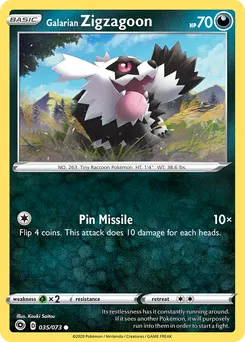Galarian Zigzagoon #35, Reverse Foil