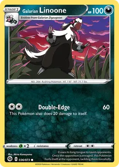 Galarian Linoone #36, Reverse Foil