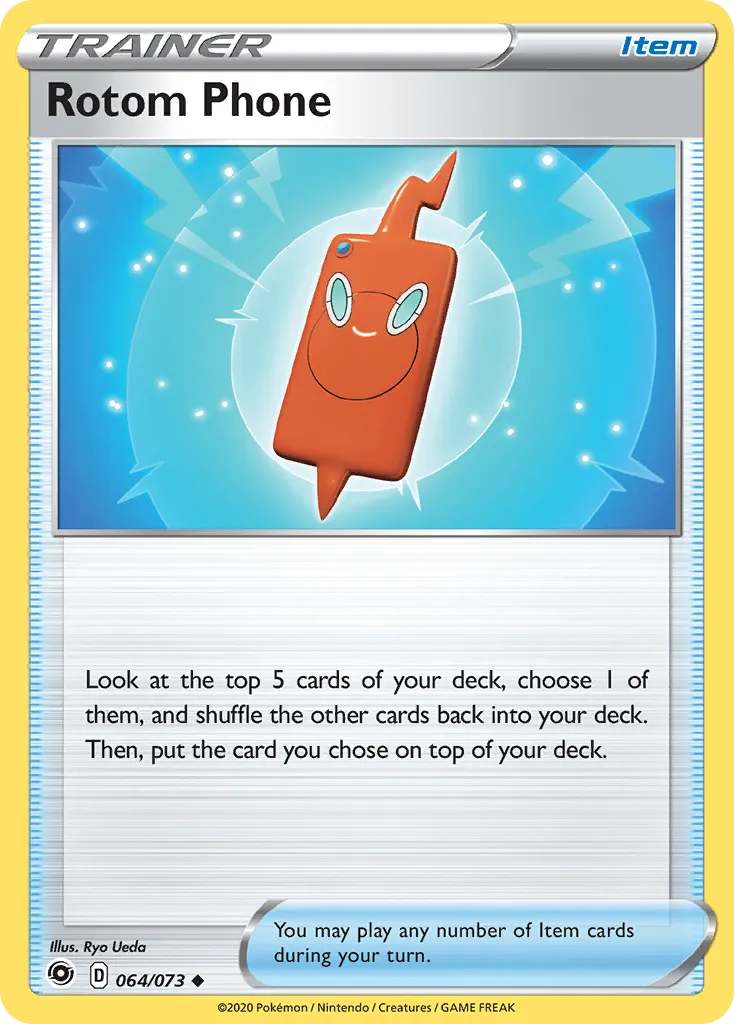 Rotom Phone #64, Champion's Path Reverse Foil