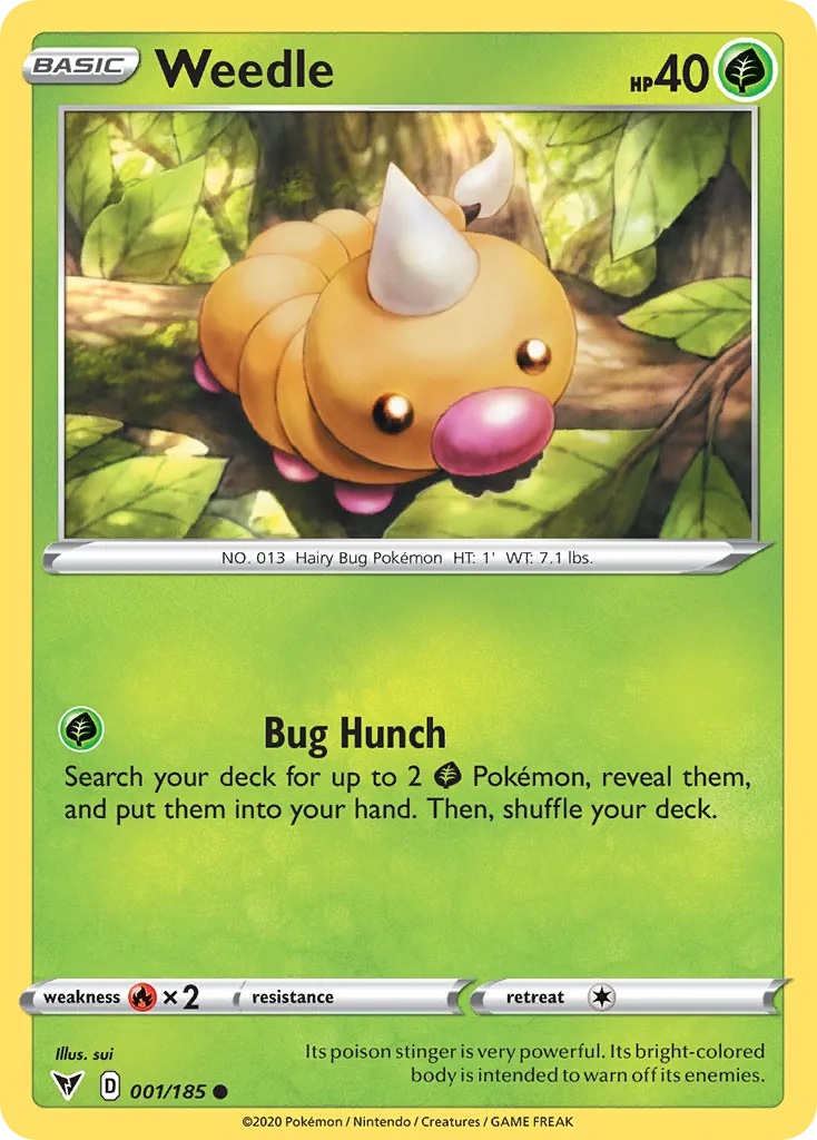 Weedle #1, Vivid Voltage Reverse Foil