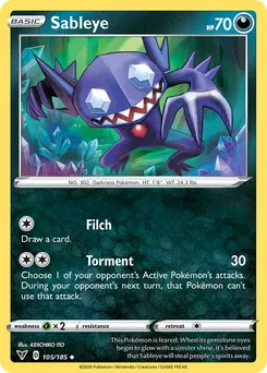 Sableye #105, Reverse Foil