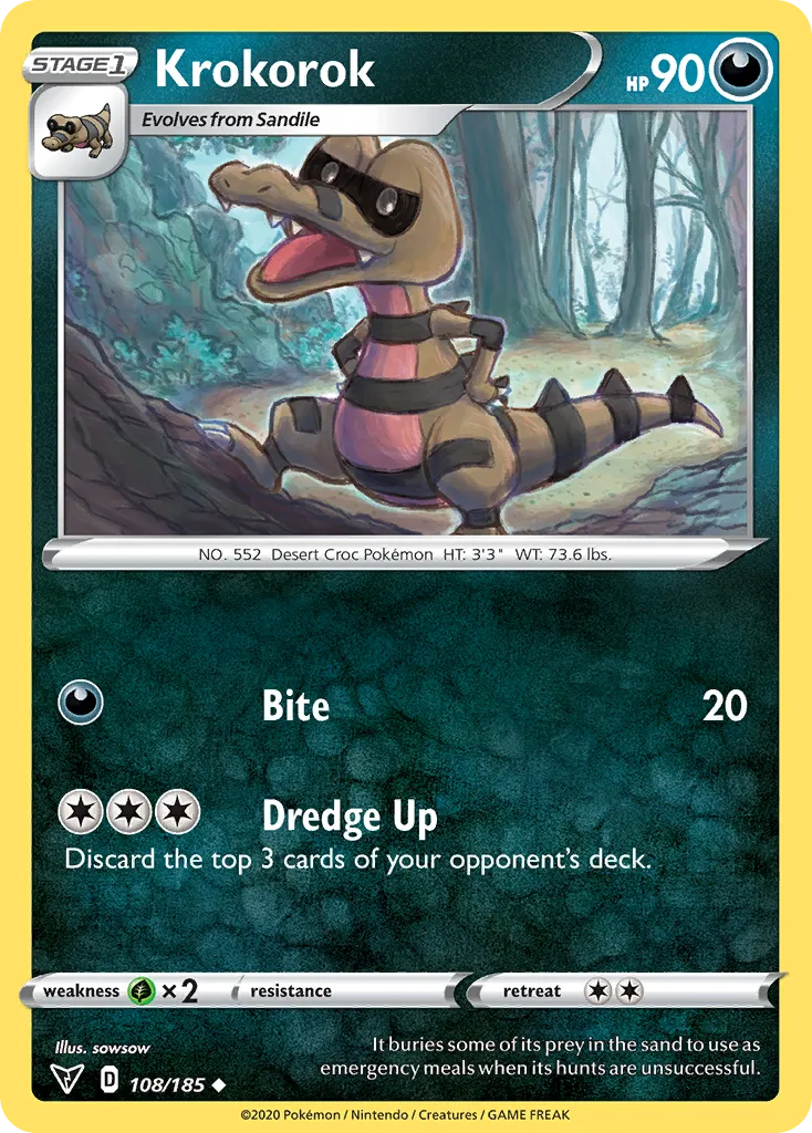 Krokorok #108, Vivid Voltage Reverse Foil