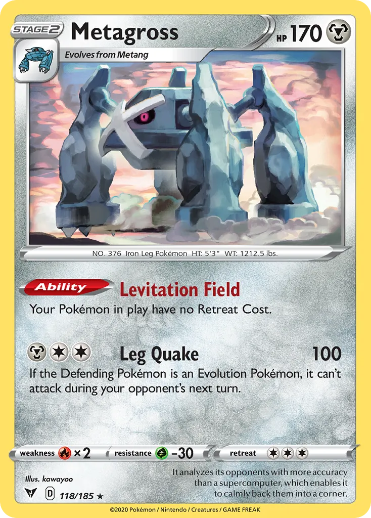 Metagross #118, Vivid Voltage Reverse Foil