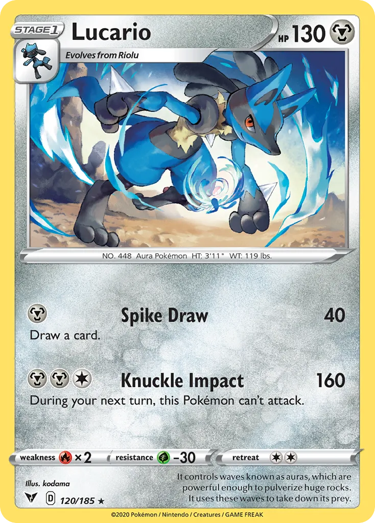 Lucario #120, Vivid Voltage