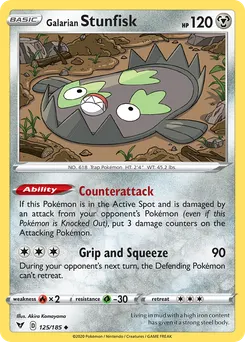 Galarian Stunfisk #125, Reverse Foil
