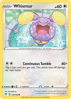 Whismur #135, Vivid Voltage