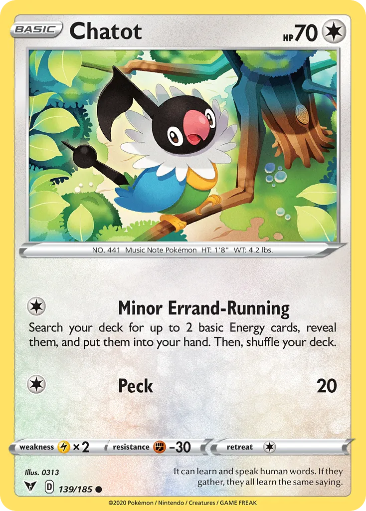 Chatot #139, Vivid Voltage Reverse Foil