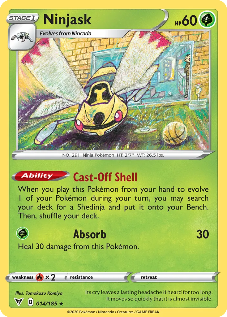 Ninjask #14, Vivid Voltage Reverse Foil