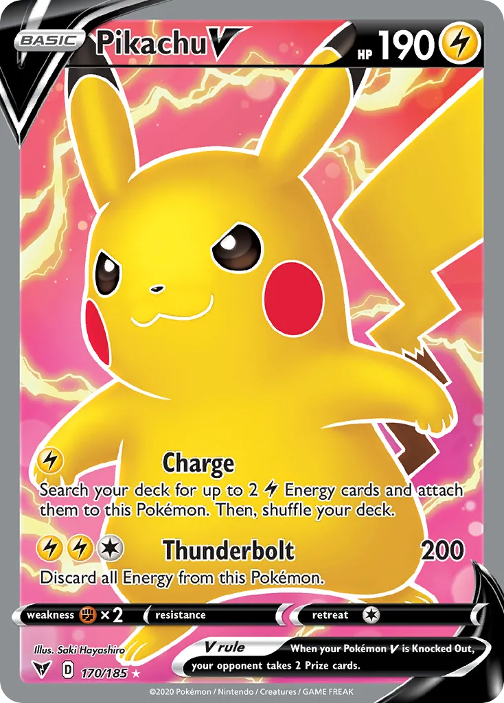 Pikachu V #170, Vivid Voltage