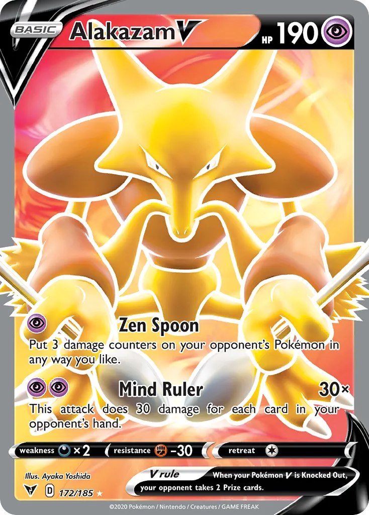 Alakazam V #172, Vivid Voltage