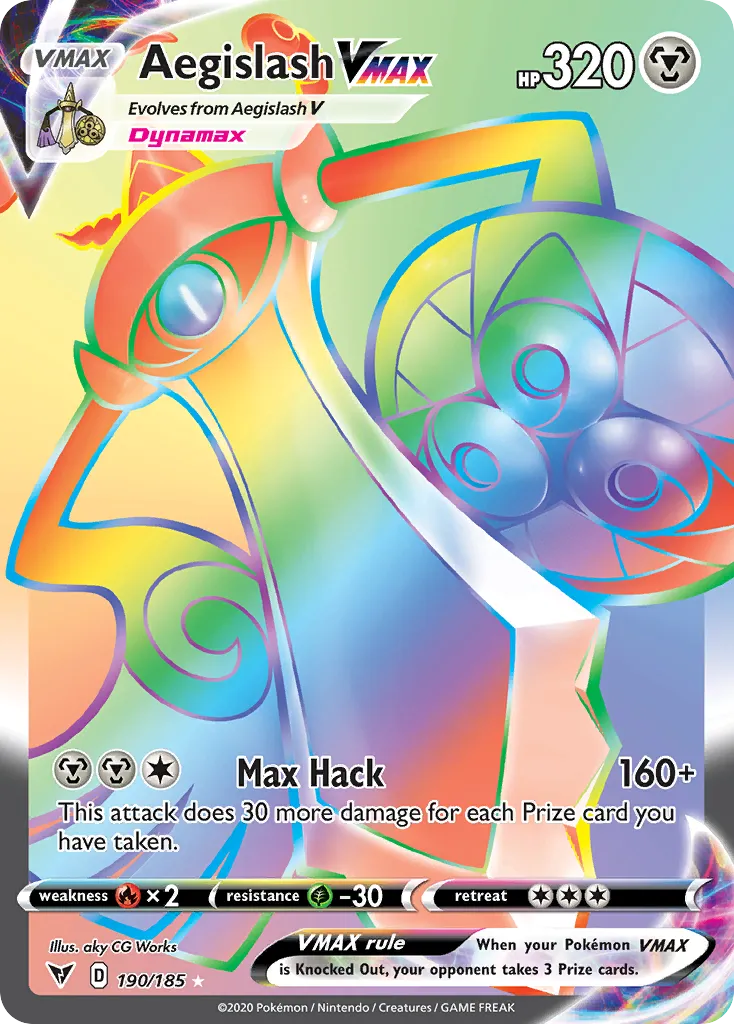 Aegislash VMAX #190, Vivid Voltage Secret