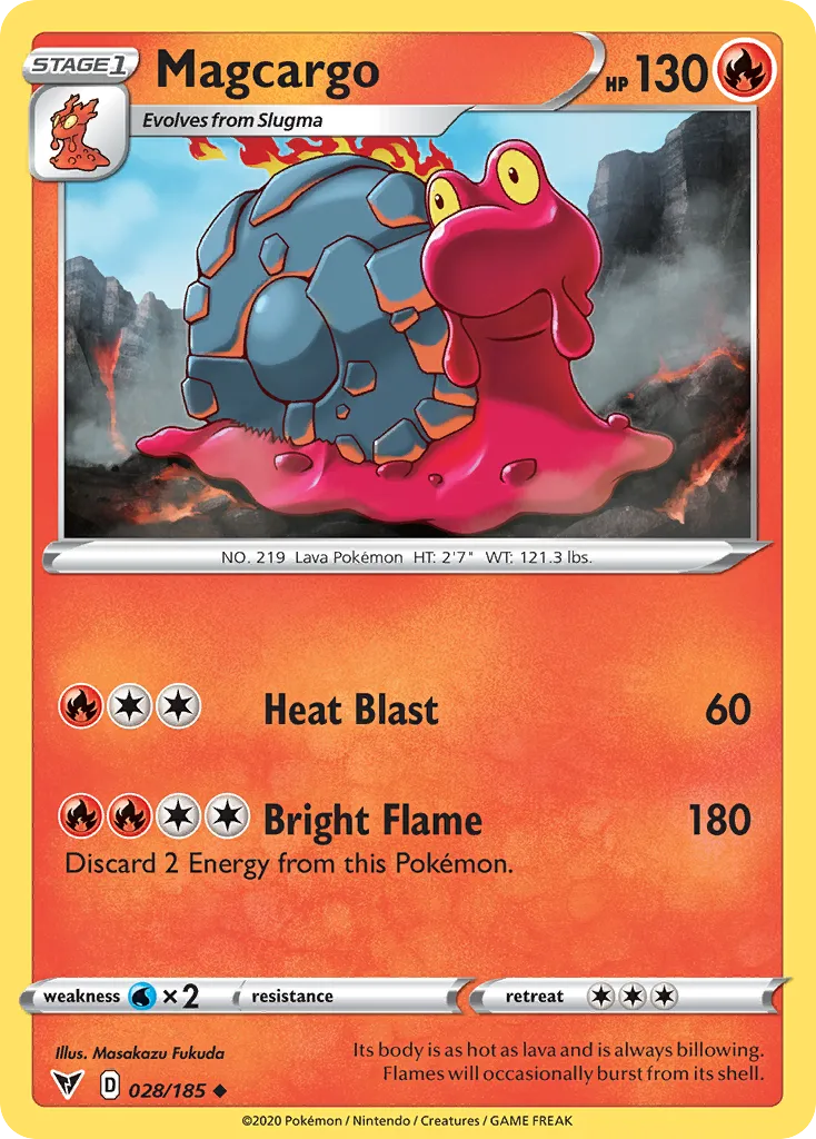 Magcargo #28, Vivid Voltage Reverse Foil