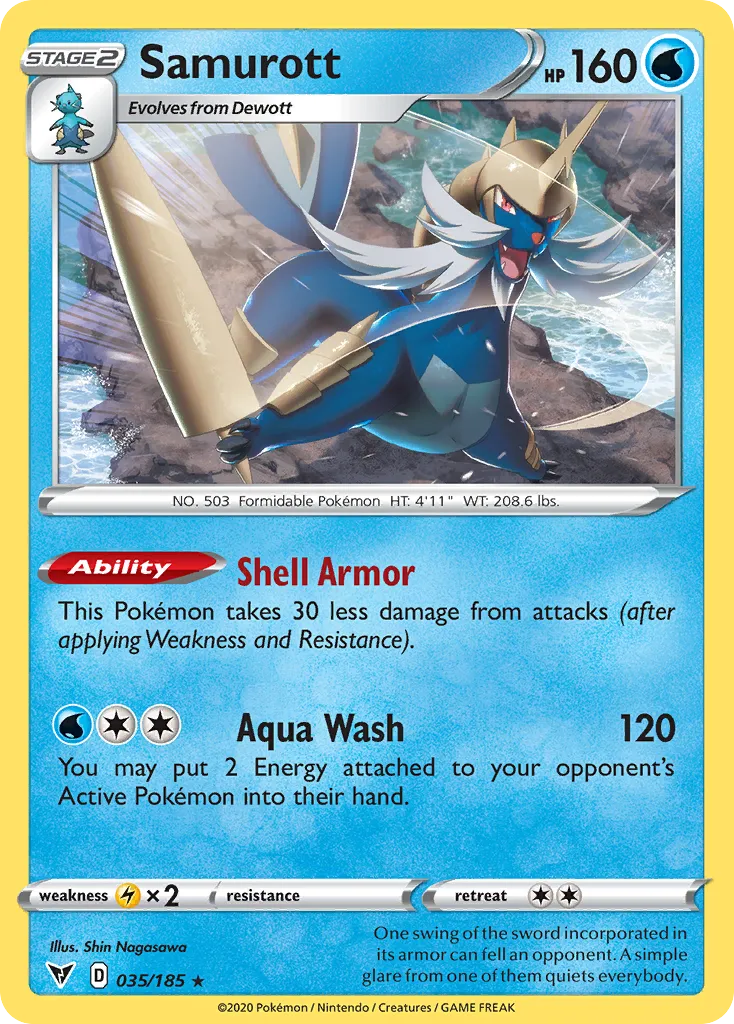 Samurott #35, Vivid Voltage Reverse Foil