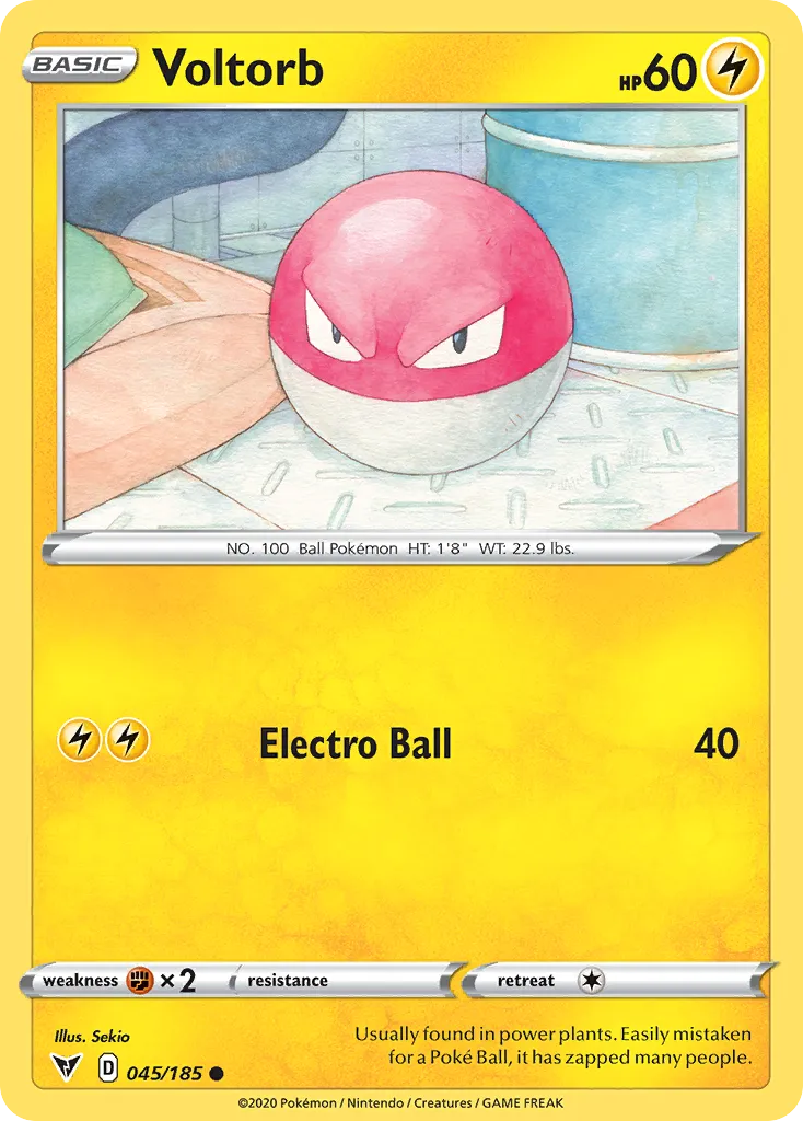Voltorb #45, Vivid Voltage Reverse Foil