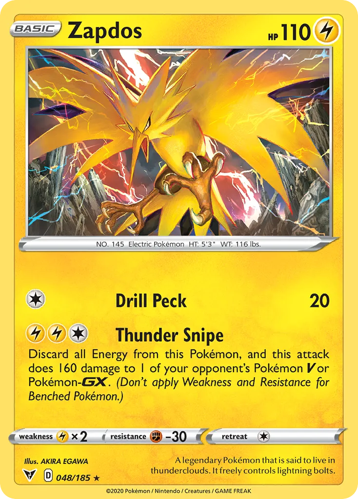 Zapdos #48, Vivid Voltage Reverse Foil