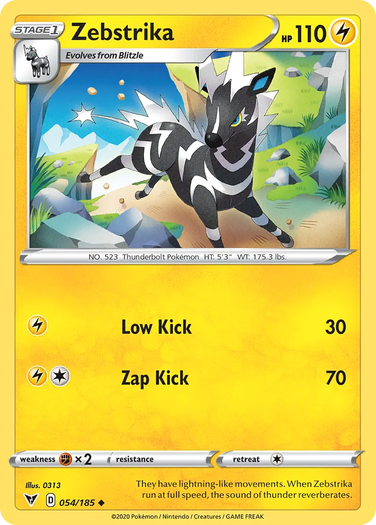 Zebstrika #54, Vivid Voltage Reverse Foil