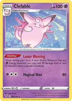 Clefable #64, Reverse Foil