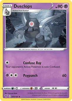 Dusclops #70, Reverse Foil