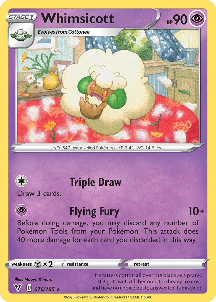 Whimsicott #76, Vivid Voltage Reverse Foil