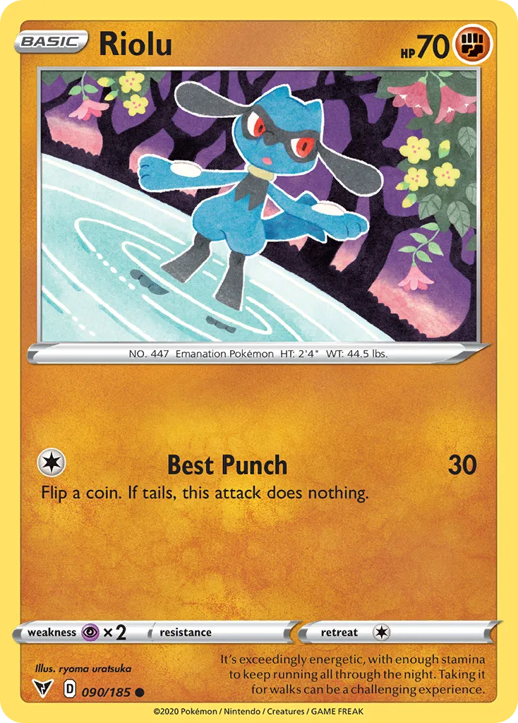 Riolu #90, Vivid Voltage Reverse Foil