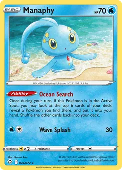 Manaphy #24, Reverse Foil